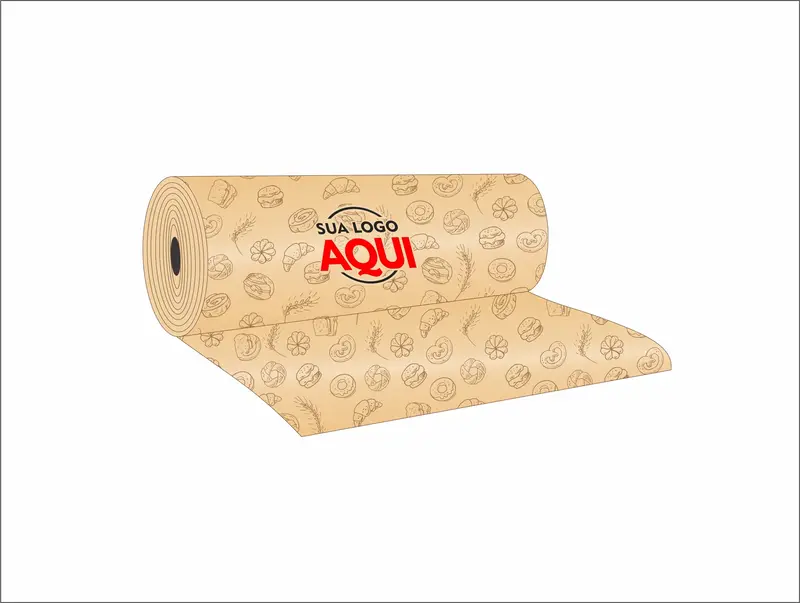 Bobina de papel personalizada com logo impressa
