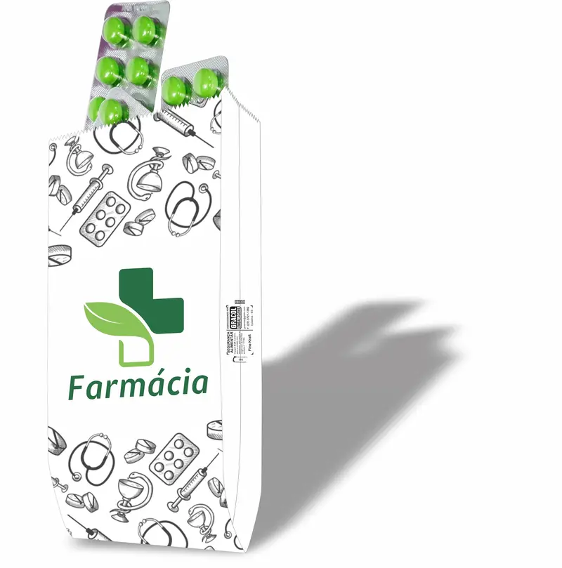 Saquinho de papel para farmácia